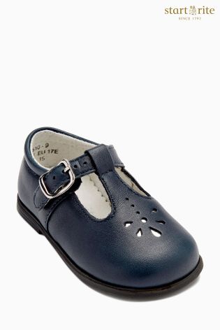 Navy Start-Rite First Walking Leather Atlantic Bubble Shoe